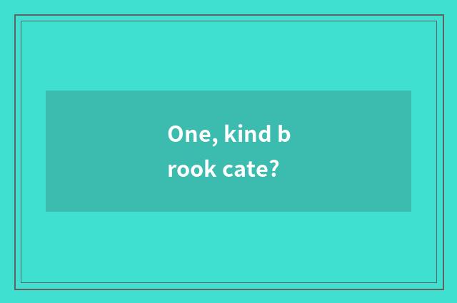 One, kind brook cate?
