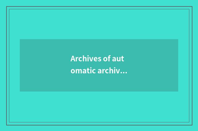 Archives of automatic archives car drink water?