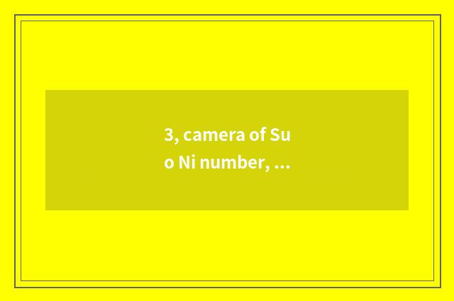 3, camera of Suo Ni number, how to join with computer?