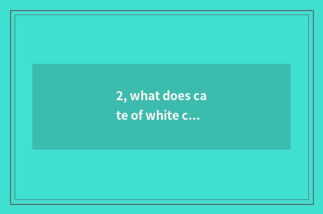 2, what does cate of white city characteristic have?