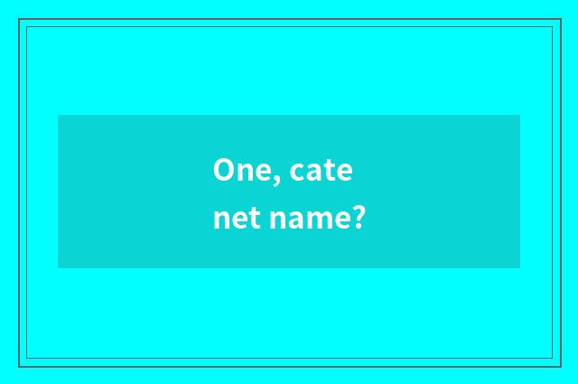 One, cate net name?