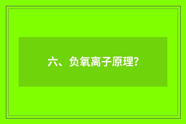 六、负氧离子原理？