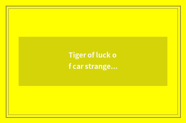 Tiger of luck of car strange luck 8 when how long is leather belt changed?