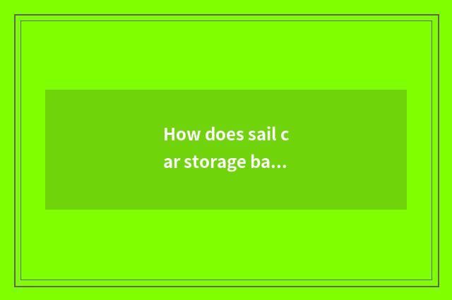 How does sail car storage battery undertake charging maintenance?