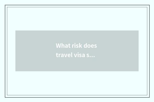What risk does travel visa security have?