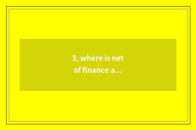 3, where is net of finance and economics to sponsor?