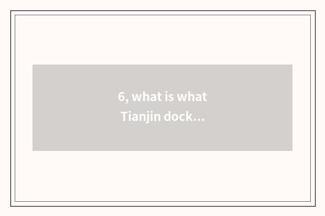 6, what is what Tianjin dock culture points to?
