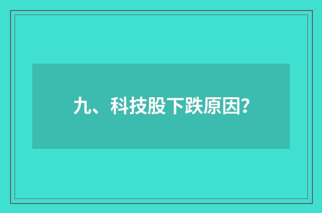 九、科技股下跌原因？