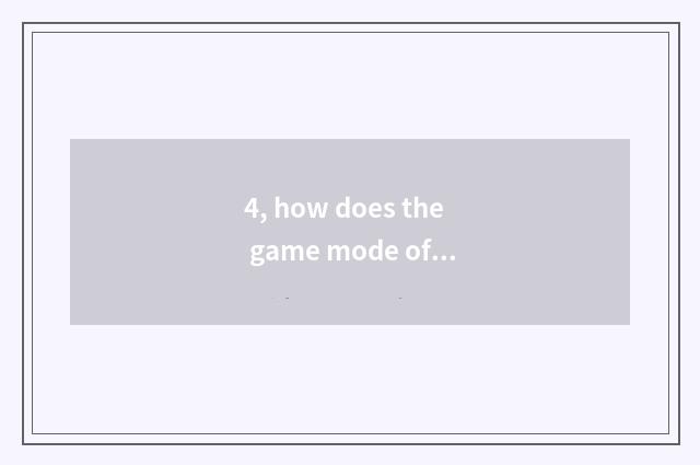 4, how does the game mode of Thor leave?