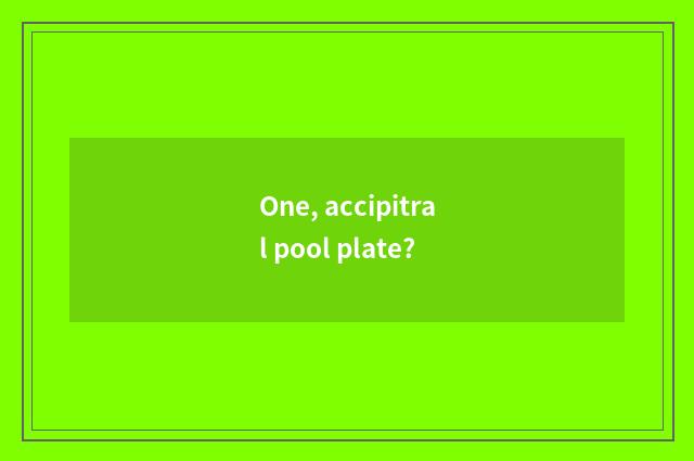 One, accipitral pool plate?