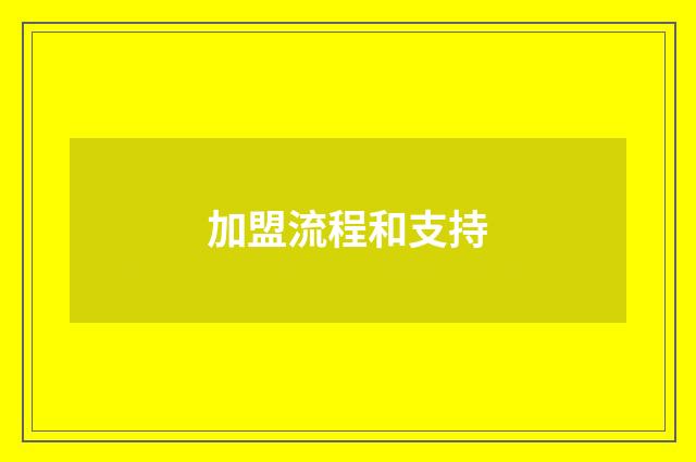加盟流程和支持