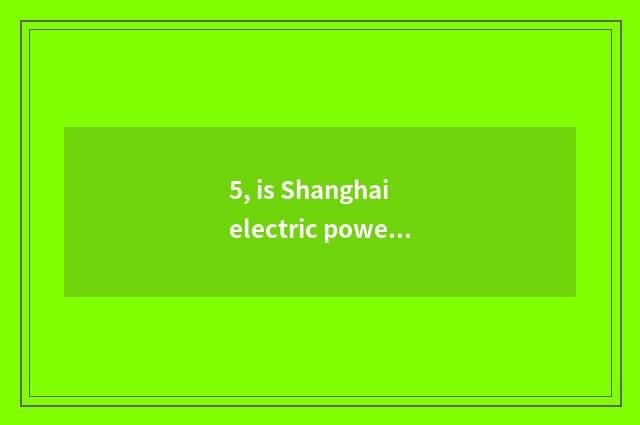 5, is Shanghai electric power 211?