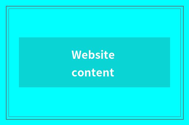 Website content