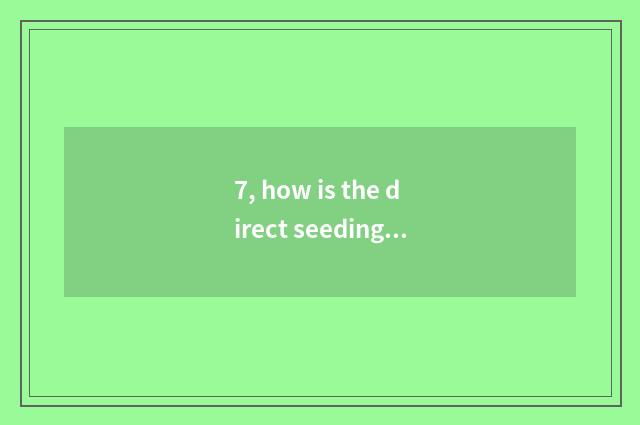 7, how is the direct seeding of finance and economics above direct seeding of to