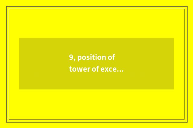 9, position of tower of exceeding lofty or great of game of the boundless univer