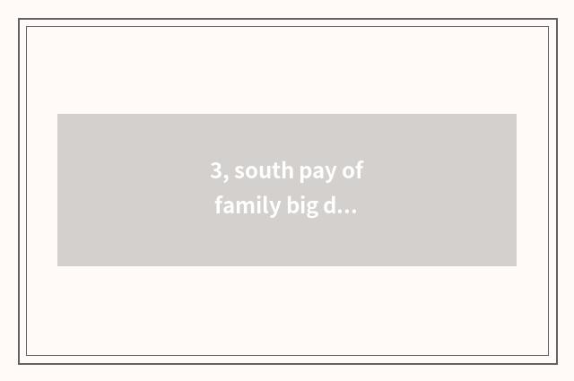 3, south pay of family big doctor?