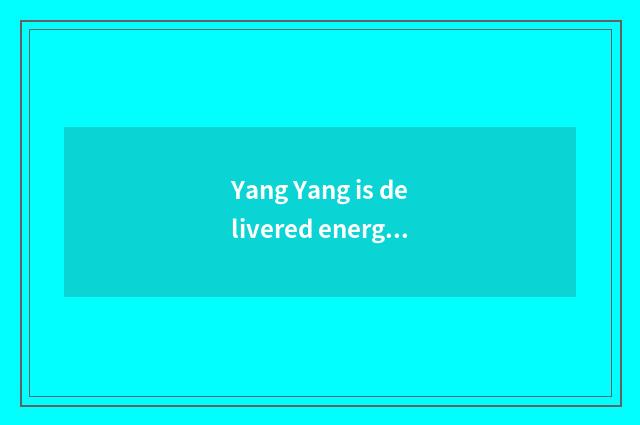Yang Yang is delivered energy