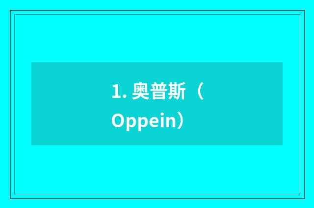 1. 奥普斯（Oppein）