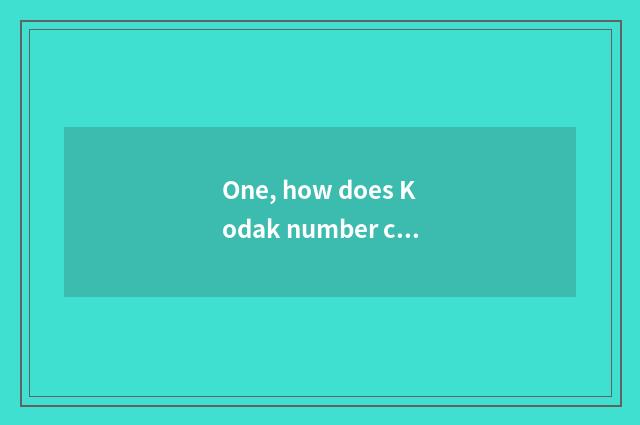 One, how does Kodak number camera switch on the mobile phone?