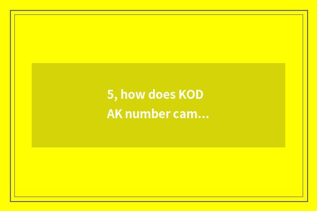 5, how does KODAK number camera upload photograph, know exactly about sth to occ