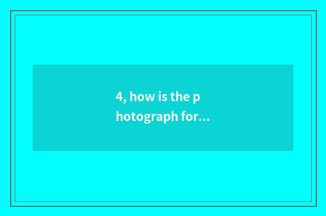 4, how is the photograph format that digital camera photographs changed?