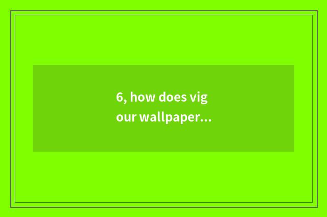 6, how does vigour wallpaper install dynamic wallpaper?