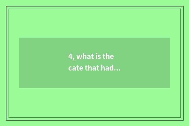 4, what is the cate that had better Brazil eat?