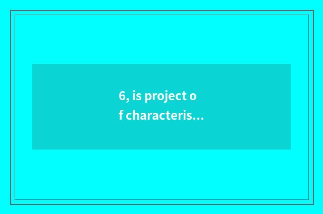 6, is project of characteristic of mental health education specific plan?