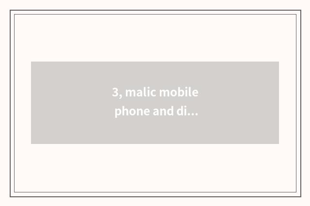 3, malic mobile phone and digital camera which had taken a picture?