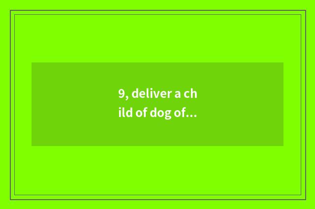 9, deliver a child of dog of the dog that compare bear, video of deliver a child