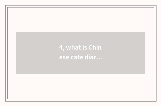 4, what is Chinese cate diary?