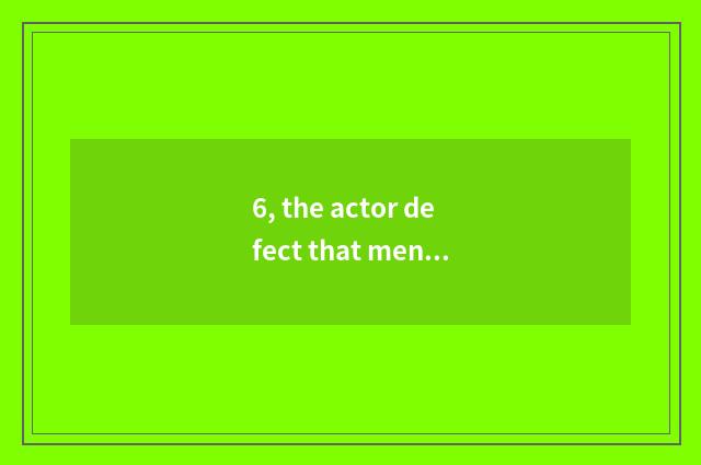 6, the actor defect that mental health teachs tuitional type pedagogy?
