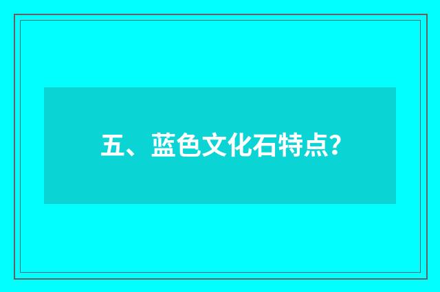 五、蓝色文化石特点？