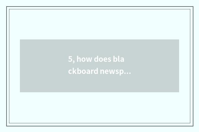 5, how does blackboard newspaper draw new year's day simple beautiful?