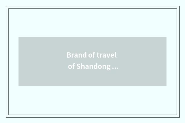 Brand of travel of Shandong bank city?