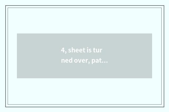 4, sheet is turned over, pat stand, small sheet, what does digital camera have t