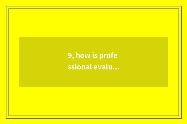 9, how is professional evaluation evaluated?