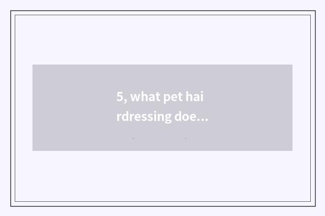 5, what pet hairdressing does Nanjing have to groom the school?