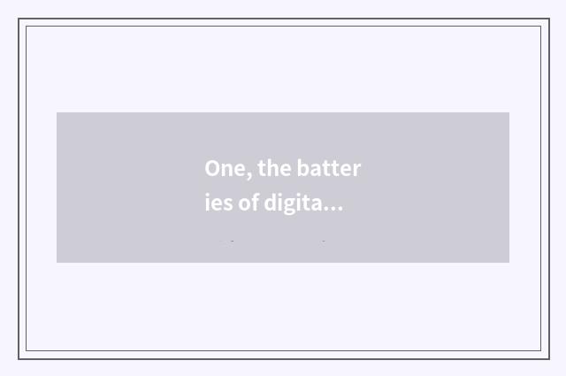 One, the batteries of digital camera of which brand good?