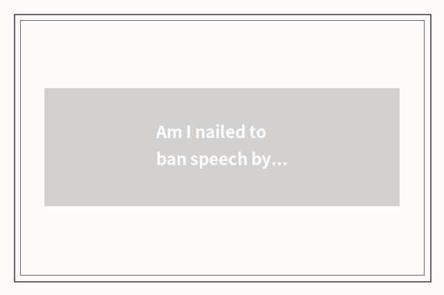 Am I nailed to ban speech by the hammer how to remove?