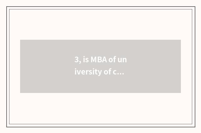 3, is MBA of university of central finance and economics tuitional?