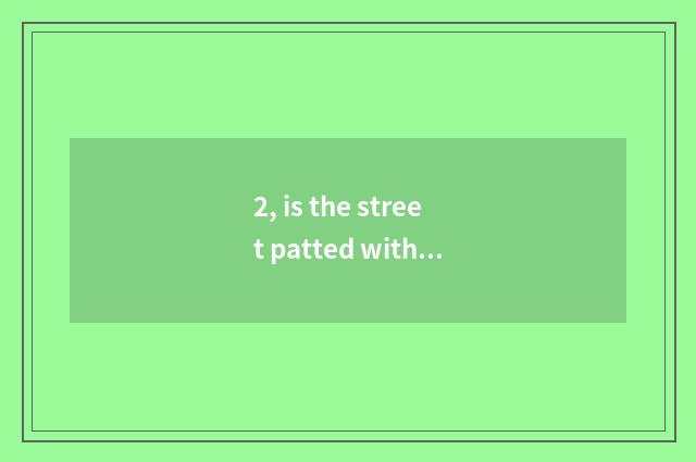 2, is the street patted with what number camera?