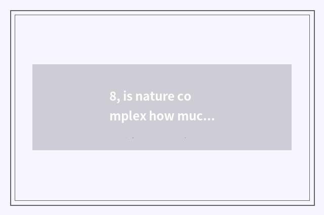 8, is nature complex how much is floor price?