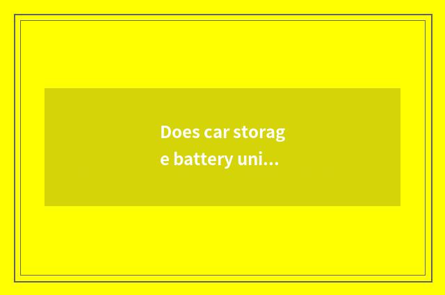 Does car storage battery unite retail price?