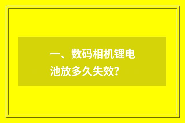 一、数码相机锂电池放多久失效？