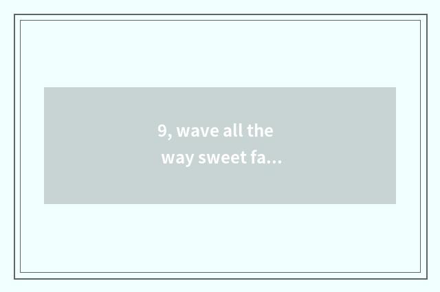 9, wave all the way sweet fastfood car how? Which ability is the most authentic?