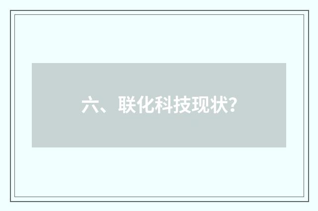 六、联化科技现状？