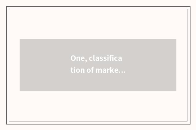 One, classification of market of financial science and technology?