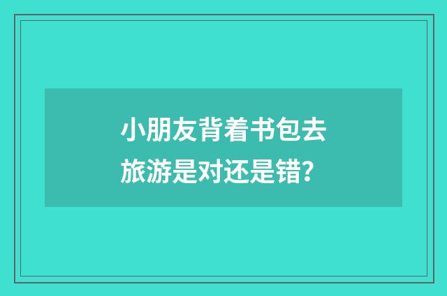 小朋友背着书包去旅游是对还是错?