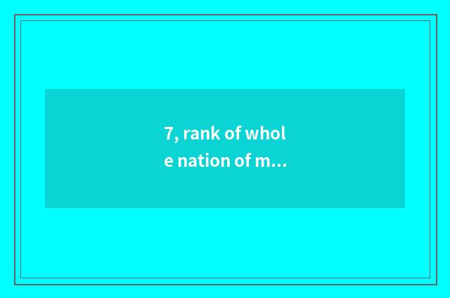 7, rank of whole nation of major of accounting of university of Shandong finance